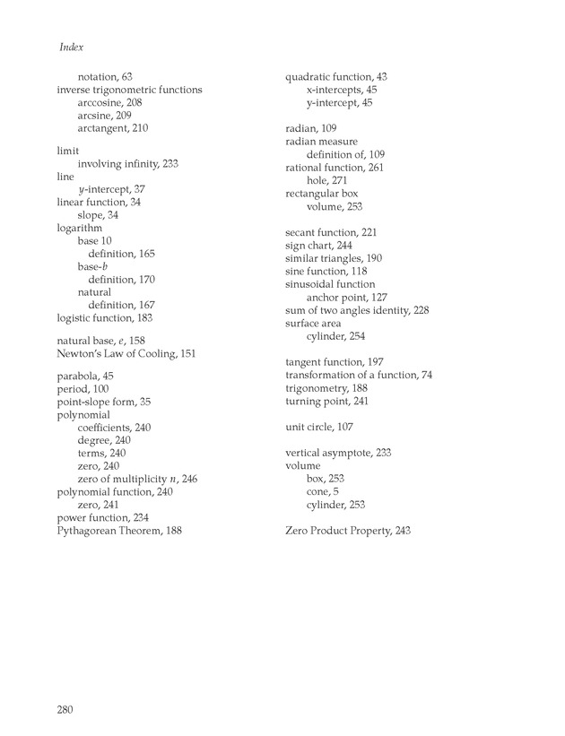 Active Preparation for Calculus - Page 280